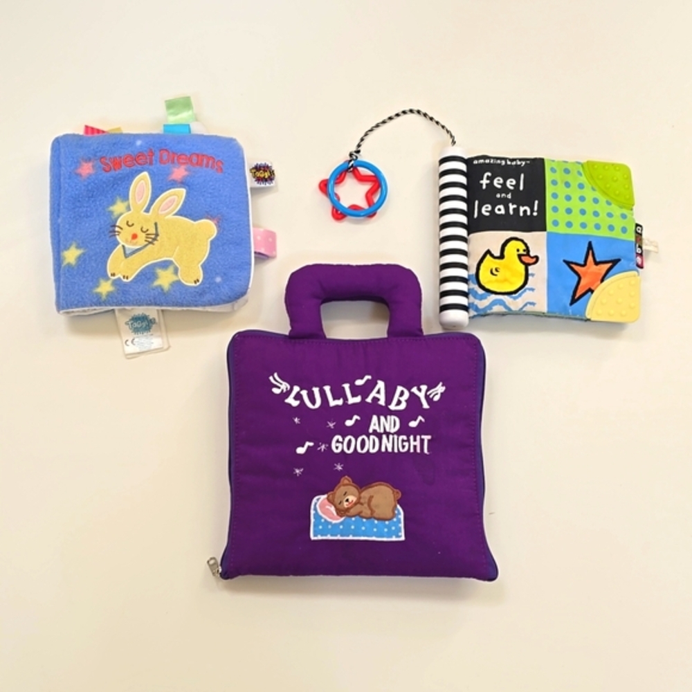 Pockets of Learning Lullaby, Kids Preferred Baby & My First Taggies Cloth Books